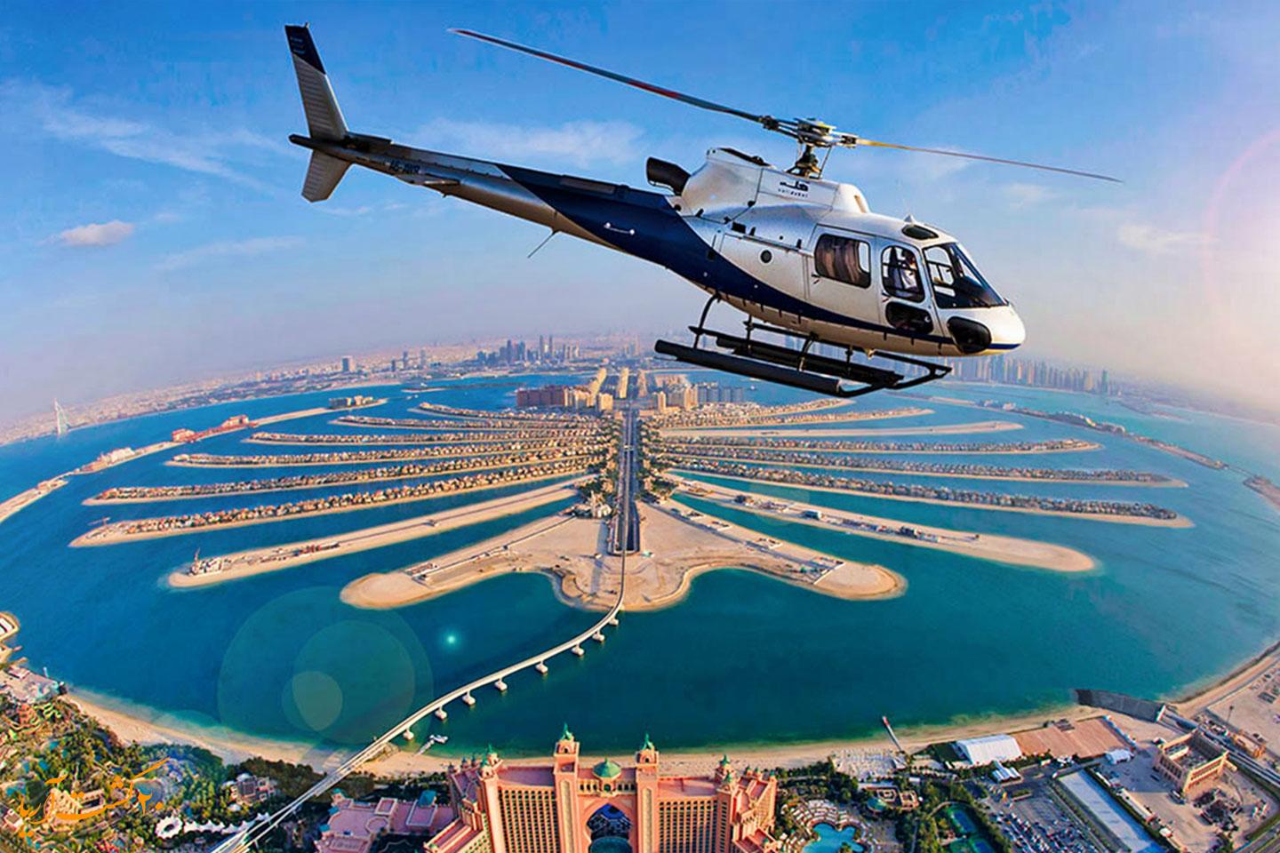 هلیکوپتر سواری بر فراز دبی